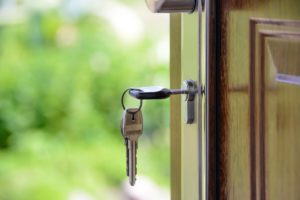 Keys in a door